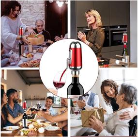 img 1 attached to 🍷 ADWSET Electric Wine Aerator Pourer: Smart 1-Button Dispenser for Perfect Wine Pour