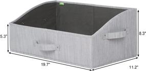 img 3 attached to 📦 KEEGH Closet Baskets and Storage Bins for Linen Shelves - Grey, 3 Pack