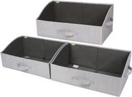 📦 keegh closet baskets and storage bins for linen shelves - grey, 3 pack logo