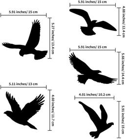 img 3 attached to 🦅 20 Больших оконных наклеек в форме птицы, предотвращающих столкновения — Наклейки на окно для предотвращения столкновений птиц и людей с стеклянными окнами — Партийные аксессуары