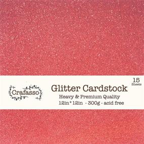 img 4 attached to 🎨 Crafasso 12x12 Glitter Cardstock, 300gsm Heavy Premium Quality, 15 Red Sheets