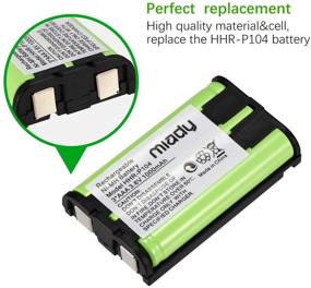 img 1 attached to 🔋 High Capacity 3.6V 1000mAh Type 29 Phone Battery by Miady - Compatible with HHR-P104, HHR-P104A, KX-TGA520M, KX-FG6550, KX-FPG391, KX-TG2388B, KX-TG2396, KX-TG2300 - Replacement Phone Battery (Pack of 3)