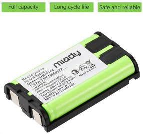 img 2 attached to 🔋 High Capacity 3.6V 1000mAh Type 29 Phone Battery by Miady - Compatible with HHR-P104, HHR-P104A, KX-TGA520M, KX-FG6550, KX-FPG391, KX-TG2388B, KX-TG2396, KX-TG2300 - Replacement Phone Battery (Pack of 3)