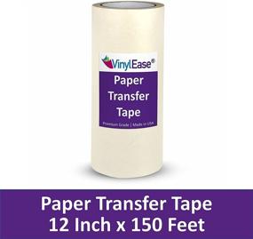 img 3 attached to Vinyl Ease 12 inch x 100ft Paper Transfer Tape: Medium-High Tack Adhesive for Decals, Signs & More (American Made)
