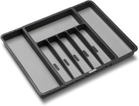 img 4 attached to 🔥 madesmart Expandable Silverware Tray - Granite, Classic Collection - 8-Compartments - Kitchen Organizer with Soft-Grip Lining - Easy to Clean - BPA-Free