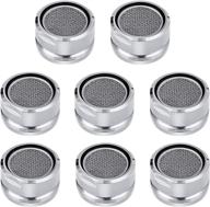 💧 bathroom faucet aerator replacement parts set of 8 with brass shell, 2.2 gpm flow restrictor insert, 15/16-inch or 24mm male threads, efficient chrome nozzle for superior spraying performance logo