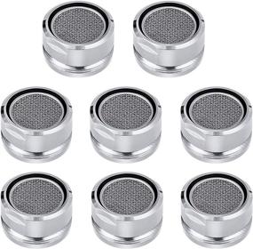 img 4 attached to 💧 Bathroom Faucet Aerator Replacement Parts Set of 8 with Brass Shell, 2.2 GPM Flow Restrictor Insert, 15/16-Inch or 24mm Male Threads, Efficient Chrome Nozzle for Superior Spraying Performance