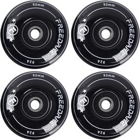 img 3 attached to FREEDARE Skateboard Wheels 52mm and Bearings, Spacers Included 92A Street Wheels Skateboards for Tricks (Pack of 4)