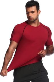 img 3 attached to COOFANDY Compression Athletic Workout T Shirt Sports & Fitness