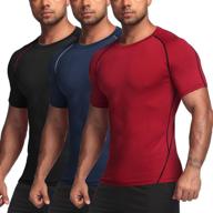 coofandy compression athletic workout t shirt sports & fitness logo