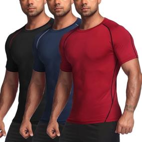 img 4 attached to COOFANDY Compression Athletic Workout T Shirt Sports & Fitness