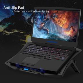 img 2 attached to 🔥 AICHESON Laptop Cooling Cooler Pad for 15.6" - 17.3" Notebooks: Enhanced Cooling with Metal Panel & Turbofans