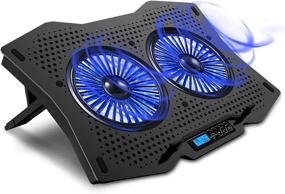 img 4 attached to 🔥 AICHESON Laptop Cooling Cooler Pad for 15.6" - 17.3" Notebooks: Enhanced Cooling with Metal Panel & Turbofans