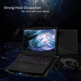 img 3 attached to 🔥 AICHESON Laptop Cooling Cooler Pad for 15.6" - 17.3" Notebooks: Enhanced Cooling with Metal Panel & Turbofans