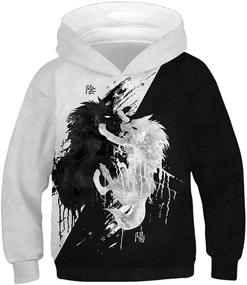 img 3 attached to 👕 HaniLav Unisex Kid's 3D Print Hoodies Sweatshirts Pullover Boys & Girls 6-16Y