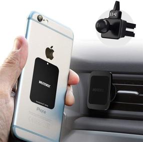 img 4 attached to Wuteku Magnetic Cell Phone Vent Holder Kit for Car - Universal Compatibility with All Vehicles, Phones, and Tablets - Premium Vent Mount - iPhone XR, XS, 8, 7, Galaxy S9, S8 Compatible - Pro Driver Endorsed