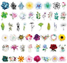 img 1 attached to 🌸 Pengxiaomei 100 Pack Flower Stickers: Waterproof, Cute, and Trendy Decals for Teens - Ideal for Laptops, Skateboards, Cups, Hydro Flasks, Phones, and More!