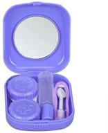 👁️ purple small size cafurty mini travel contact lens case kit holder mirror box logo