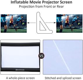 img 3 attached to 🎬 Large 24FT Inflatable Movie Screen for Outdoor, Backyard Theater Projector Screen with Carry Bag and Inflation Fan - Mega Projector Screen for Garden Gathering