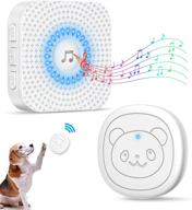 🐶 wireless dog doorbells for puppy potty training - led flash, 1000 ft range, 55 melodies, waterproof door bell cordless doorbell kit - white logo
