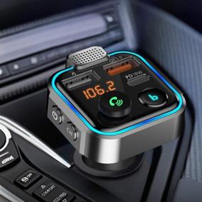 img 4 attached to 📻 BD&amp;M Bluetooth FM Transmitter: Wireless Car Adapter with MP3 Music Player, Quick Charging, Hands-Free Stereo Bass, and 3 USB Ports
