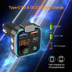 img 1 attached to 📻 BD&amp;M Bluetooth FM Transmitter: Wireless Car Adapter with MP3 Music Player, Quick Charging, Hands-Free Stereo Bass, and 3 USB Ports