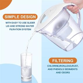 img 3 attached to 🚰 Fuhaieec Water Filter Pitchers: Powerful 10-Cup Ion and Aquelen Filtration System - Removes Chlorine, Lead, BPA, Heavy Metals, and Lime-Scale