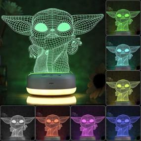 img 2 attached to 3D Star Wars Night Light for Kids - 3 Patterns & 16 Color Change Decor Lamp - Warm White Sleep Light - Best Star Wars Toys for Boys & Girls - Birthday & Christmas Gifts for Star Wars Fans