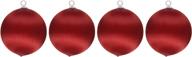 vibrant christmas red satin balls, 3-inch - handy hands finest quality логотип