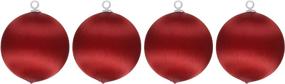 img 1 attached to Vibrant Christmas Red Satin Balls, 3-Inch - Handy Hands Finest Quality