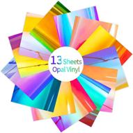 opal holographic permanent vinyl sheets – 12x12 inches bundle for cup decoration logo