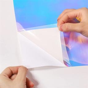 img 1 attached to Opal Holographic Permanent Vinyl Sheets – 12x12 Inches Bundle for Cup Decoration