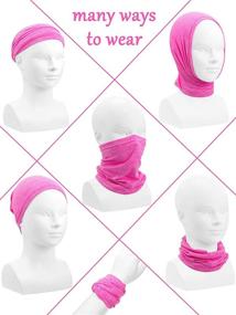 img 1 attached to 🧣 Unisex Kids Neck Gaiters: UV Protection Scarves for Summer - Pack of 4