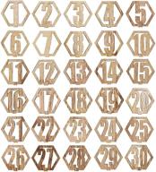 💒 enhance your wedding decor with bright creations wooden hexagon table numbers 1-30 logo