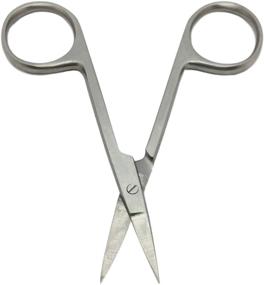 img 1 attached to 🔪 ANEX Professional Embroidery & Craft Small Precision Scissors: All Metal Stainless Steel, 3.5 inches, Straight Blade Type - Silver