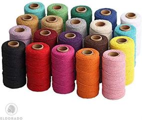 img 2 attached to 🧵 Eldorado Natural Cotton Twine String: 2mm Diameter, 100m/109y All-Purpose Use, Crafts, Artwork, Gardening, DIY Projects, Party, Wedding, Decorations (1 Pack, Purple)