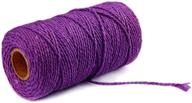 🧵 eldorado natural cotton twine string: 2mm diameter, 100m/109y all-purpose use, crafts, artwork, gardening, diy projects, party, wedding, decorations (1 pack, purple) logo