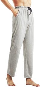 img 4 attached to Lightweight Navy Blue Men's Sleep & Lounge Apparel by Ham Sam Bottoms