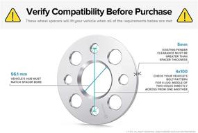 img 2 attached to StanceMagic - 5 мм Центральные колесные проставки 4x100 для Honda Accord Civic Fit CRX Prelude, Acura Integra GS GSR LS DA DC2 DC4, Mini Cooper - Набор из 2 шт (диаметр отверстия 56,1 мм)