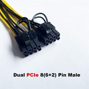 img 2 attached to Endlesss 6 Pin To 2 X 8 Pin (6 2) PCIe Adapter Power Cable PCI Express Y - Splitter Cable 9 Inches (2 Pack)