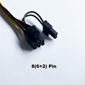 img 1 attached to Endlesss 6 Pin To 2 X 8 Pin (6 2) PCIe Adapter Power Cable PCI Express Y - Splitter Cable 9 Inches (2 Pack)