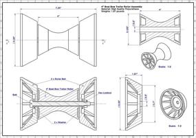 img 3 attached to 🚤 COLOFULWAY 4" Boat Trailer Bow Bell Roller Assembly: Durable 1/2" Shaft, Perfect Fit for 4" Bracket, Polyurethane Material