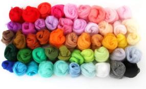 img 3 attached to Tosnail 250g/8.8 oz Wool Roving Felting Wool Yarn - 50 Colors