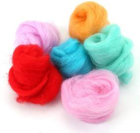 img 2 attached to Tosnail 250g/8.8 oz Wool Roving Felting Wool Yarn - 50 Colors