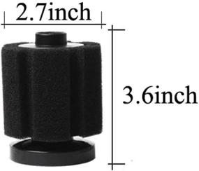 img 2 attached to 🐠 Aquarium Sponge Filter by ALEGI - Biochemical Filter with Airline Tubing, Check Valves, Suction Cups - Ideal for 10 gal, 20 gal, 55 gal Fish Tanks, Betta, Nano, Shrimp, Fry