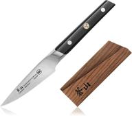 🔪 cangshan tc series 1020946 swedish sandvik 14c28n steel forged 3.5-inch paring knife and wood sheath set - high-quality stainless steel paring knife with protective sheath logo