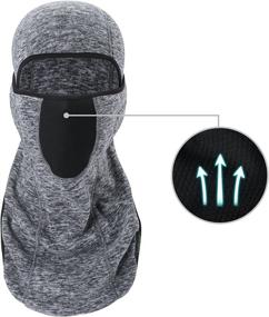 img 3 attached to 🧤 Winter Balaclava: A Windproof Head Warmer Hood for Men Working Outside or Bike Riding in Cold Weather - Stay Warm with ColdGear!