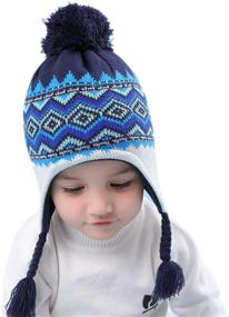 img 4 attached to 🧣 LLmoway Winter Earflap Beanie for Toddlers - Boys' Cold Weather Accessories