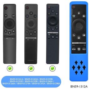 img 1 attached to 📺 Silicone Remote Controller Case for Samsung BN59 Series Smart TV - Protective Holder, Soft Skin Shockproof Anti-Slip Cover for Samsung QLED 8K 4K TV Remote BN59-01312A (Blue)