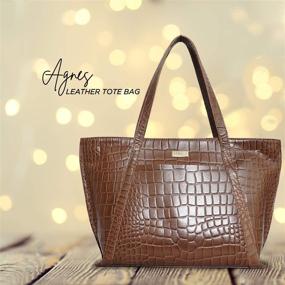 img 2 attached to 👜 Stylish Leather Women's Hobo Bags with Zipper & Magnetic Closure - Trendy Handbags & Wallets